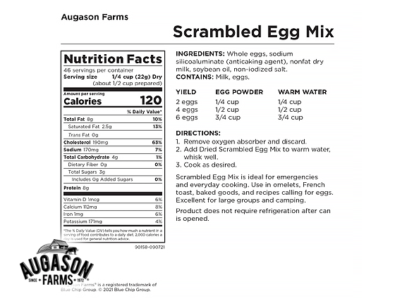Augason Farms: Dried Scrambled Egg Mix